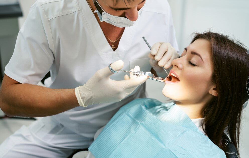 girl during dental work